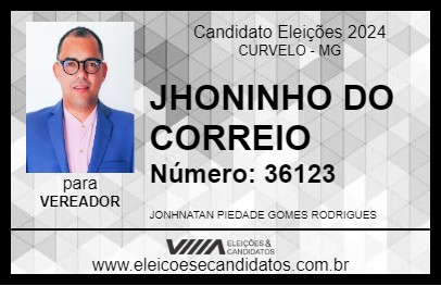 Candidato JHONINHO 2024 - CURVELO - Eleições