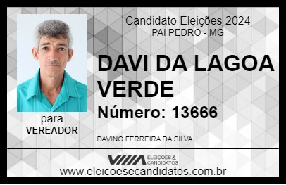 Candidato DAVI DA LAGOA VERDE 2024 - PAI PEDRO - Eleições