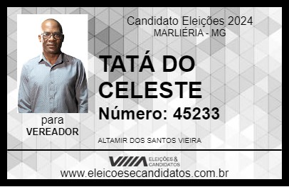 Candidato TATÁ DO CELESTE 2024 - MARLIÉRIA - Eleições