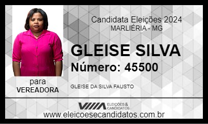 Candidato GLEISE SILVA 2024 - MARLIÉRIA - Eleições