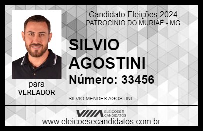 Candidato SILVIO AGOSTINI 2024 - PATROCÍNIO DO MURIAÉ - Eleições