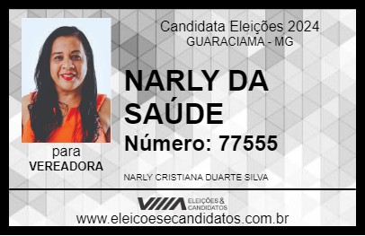 Candidato NARLY DA SAÚDE 2024 - GUARACIAMA - Eleições