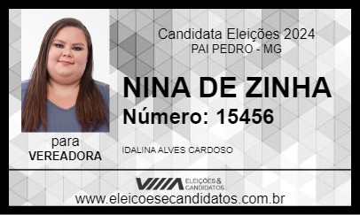 Candidato NINA DE ZINHA 2024 - PAI PEDRO - Eleições