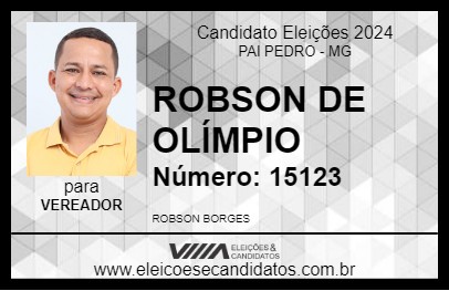 Candidato ROBSON DE OLÍMPIO 2024 - PAI PEDRO - Eleições