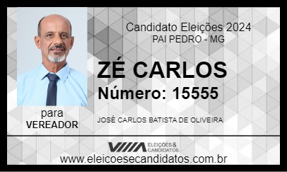 Candidato ZÉ CARLOS 2024 - PAI PEDRO - Eleições