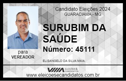 Candidato SURUBIM DA SAÚDE 2024 - GUARACIAMA - Eleições