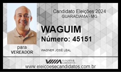 Candidato WAGUIM 2024 - GUARACIAMA - Eleições