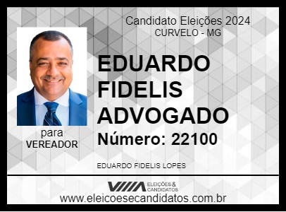 Candidato EDUARDO FIDELIS ADVOGADO 2024 - CURVELO - Eleições