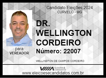 Candidato DR. WELLINGTON CORDEIRO 2024 - CURVELO - Eleições