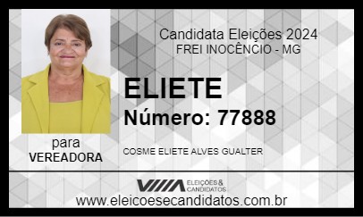 Candidato ELIETE 2024 - FREI INOCÊNCIO - Eleições