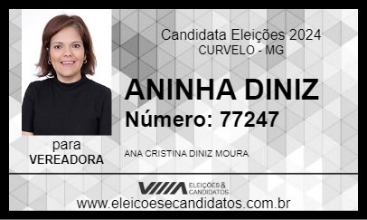 Candidato ANINHA DINIZ 2024 - CURVELO - Eleições