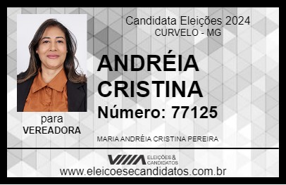 Candidato ANDRÉIA CRISTINA 2024 - CURVELO - Eleições