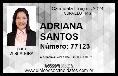 Candidato ADRIANA SANTOS 2024 - CURVELO - Eleições