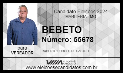 Candidato BEBETO 2024 - MARLIÉRIA - Eleições