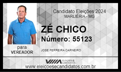 Candidato ZÉ CHICO 2024 - MARLIÉRIA - Eleições