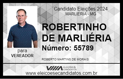 Candidato ROBERTINHO DE MARLIÉRIA 2024 - MARLIÉRIA - Eleições