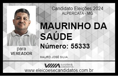 Candidato MAURINHO DA SAÚDE 2024 - ALPERCATA - Eleições