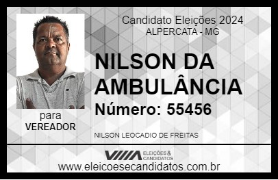 Candidato NILSON DA AMBULÂNCIA 2024 - ALPERCATA - Eleições