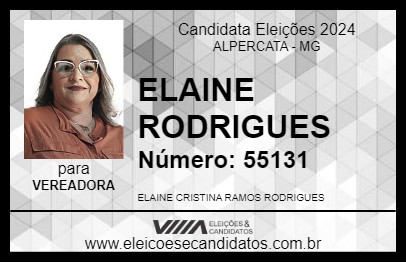 Candidato ELAINE RODRIGUES 2024 - ALPERCATA - Eleições