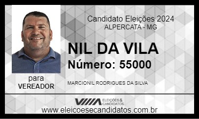 Candidato NIL DA VILA 2024 - ALPERCATA - Eleições