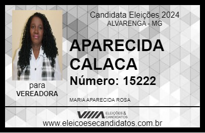 Candidato APARECIDA CALACA 2024 - ALVARENGA - Eleições