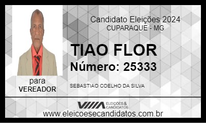 Candidato TIAO FLOR 2024 - CUPARAQUE - Eleições