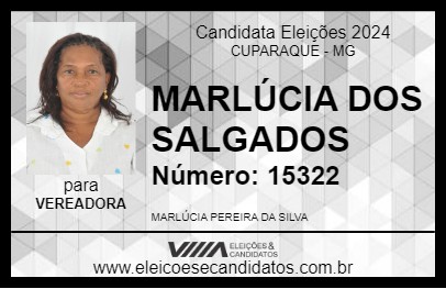 Candidato MARLÚCIA DOS SALGADOS 2024 - CUPARAQUE - Eleições