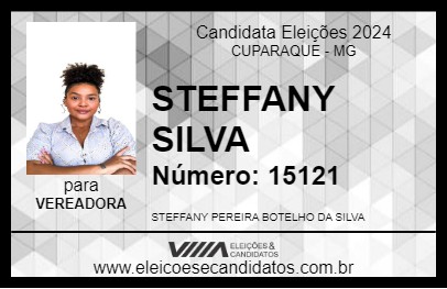 Candidato STEFFANY SILVA 2024 - CUPARAQUE - Eleições