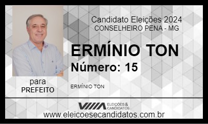 Candidato ERMÍNIO TON 2024 - CONSELHEIRO PENA - Eleições