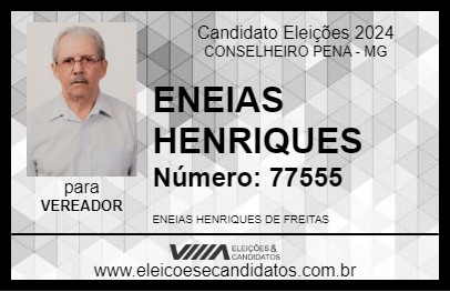 Candidato ENEIAS HENRIQUES 2024 - CONSELHEIRO PENA - Eleições