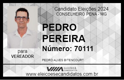 Candidato PEDRO PEREIRA 2024 - CONSELHEIRO PENA - Eleições