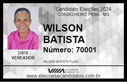 Candidato WILSON BATISTA 2024 - CONSELHEIRO PENA - Eleições