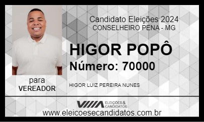 Candidato HIGOR POPÔ 2024 - CONSELHEIRO PENA - Eleições