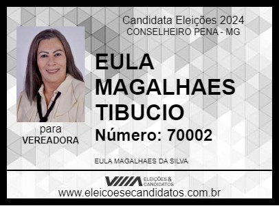 Candidato EULA MAGALHAES TIBUCIO 2024 - CONSELHEIRO PENA - Eleições