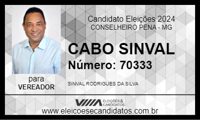 Candidato CABO SINVAL 2024 - CONSELHEIRO PENA - Eleições