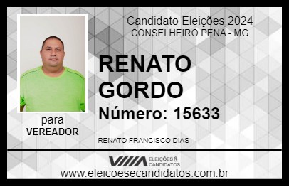 Candidato RENATO GORDO 2024 - CONSELHEIRO PENA - Eleições