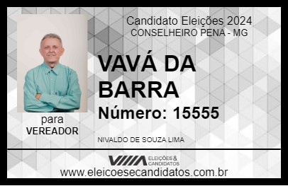 Candidato VAVÁ DA BARRA 2024 - CONSELHEIRO PENA - Eleições