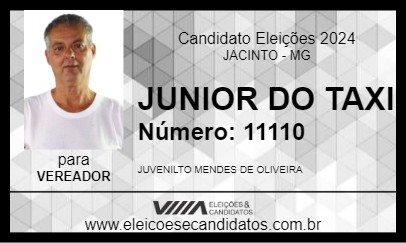 Candidato JUNIOR DO TAXI 2024 - JACINTO - Eleições