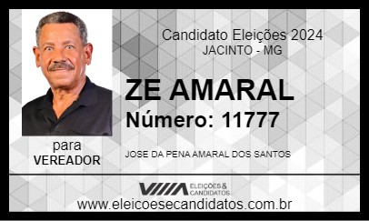 Candidato ZE AMARAL 2024 - JACINTO - Eleições