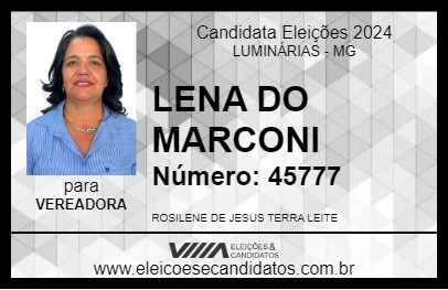 Candidato LENA DO MARCONI 2024 - LUMINÁRIAS - Eleições