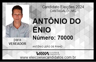 Candidato ANTÔNIO DO ÊNIO 2024 - CANTAGALO - Eleições