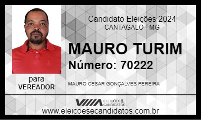 Candidato MAURO TURIM 2024 - CANTAGALO - Eleições