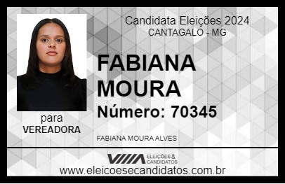 Candidato FABIANA MOURA 2024 - CANTAGALO - Eleições