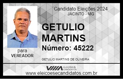 Candidato GETULIO MARTINS 2024 - JACINTO - Eleições