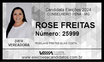 Candidato ROSE FREITAS 2024 - CONSELHEIRO PENA - Eleições