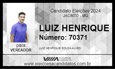 Candidato LUIZ HENRIQUE 2024 - JACINTO - Eleições