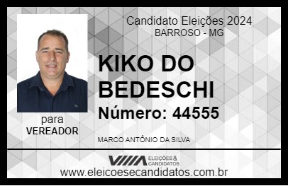 Candidato KIKO DO BEDESCHI 2024 - BARROSO - Eleições