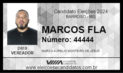 Candidato MARCOS FLA 2024 - BARROSO - Eleições