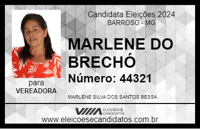 Candidato MARLENE DO BRECHÓ 2024 - BARROSO - Eleições