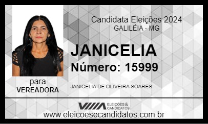 Candidato JANICELIA 2024 - GALILÉIA - Eleições